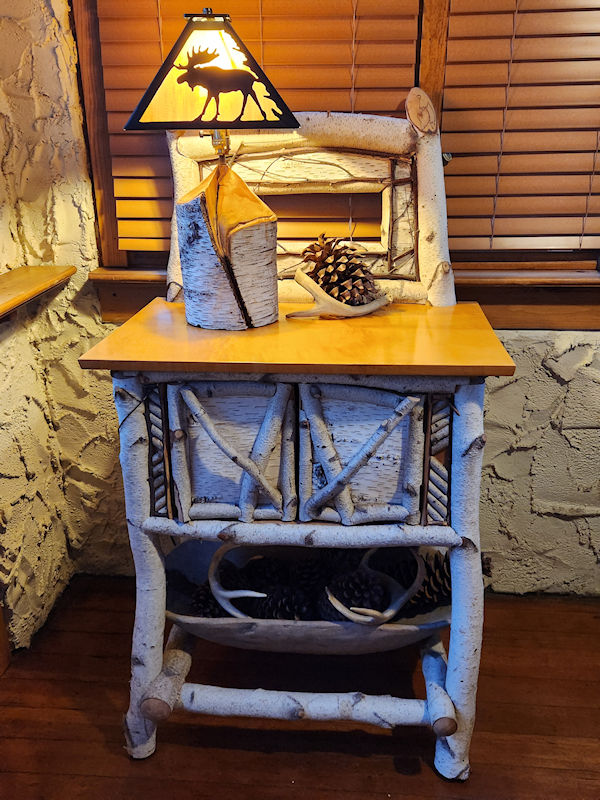 Rustic Birch Bark Table