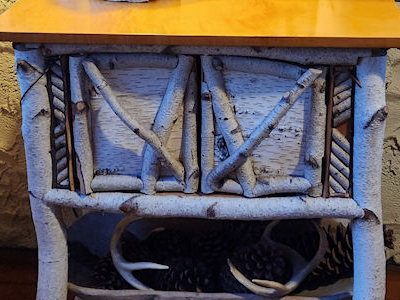 Adirondack Birch Side Table